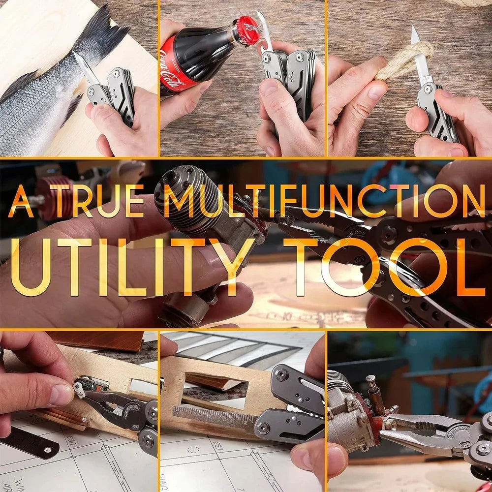 Multitool 24-In-1 Multitools Pliers with Professional Multi-Tool for Survival Camping and Hunting Gifts for Men Dad Hus Band
