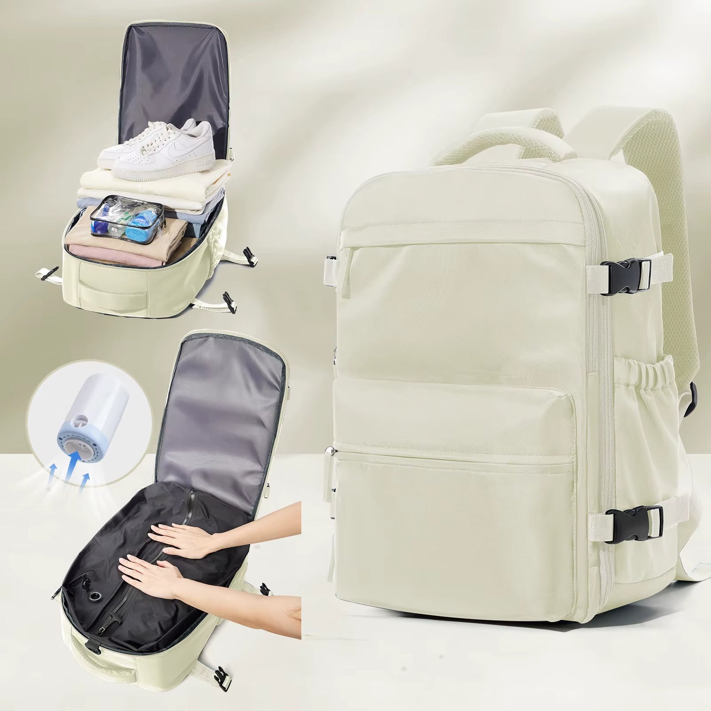 Discover the Vacuum Backpack Travel Bag – Your Ultimate Companion for Business, School, and Adventure – Spacious, Versatile, and Unisex!
