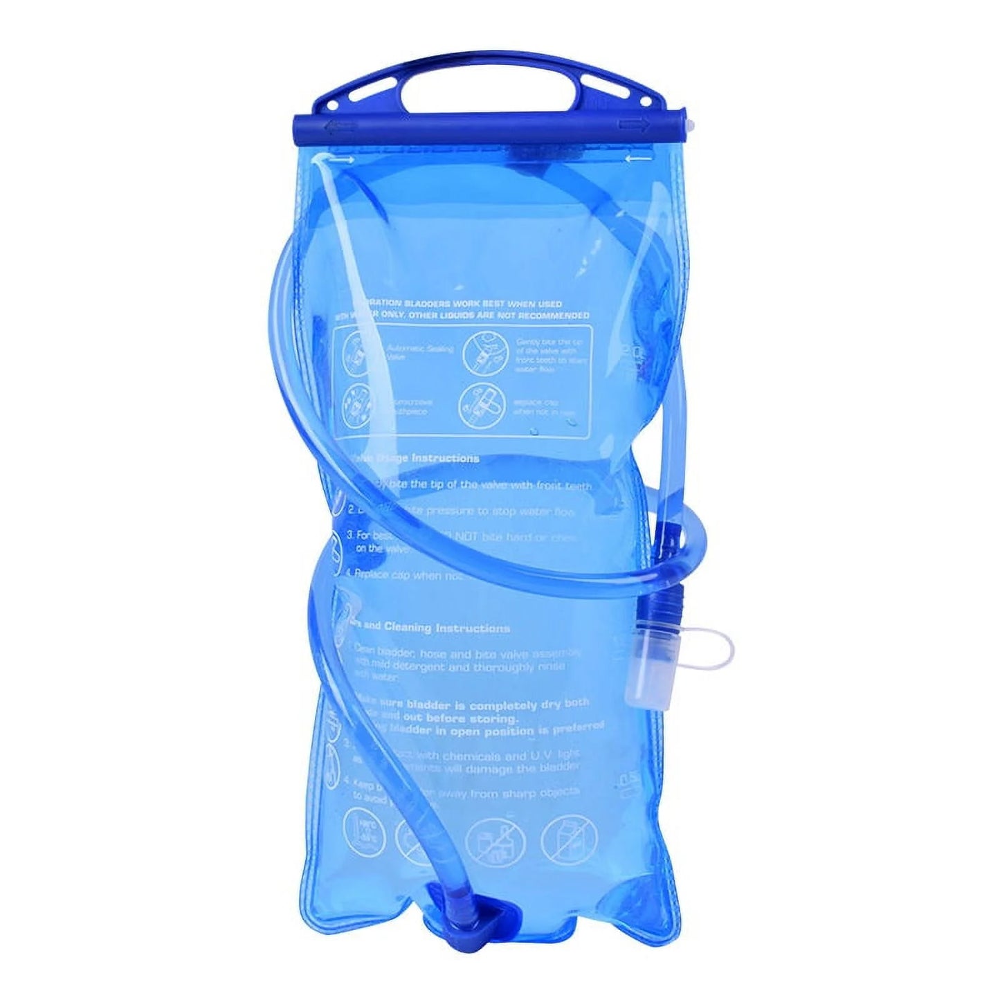 Water Reservoir Replacement, Water Storage Bladder Bag, Leak Proof Water Bladder, Hydration Bladder Ideal for Hiking Camping Running Cycling - 2L - Blue