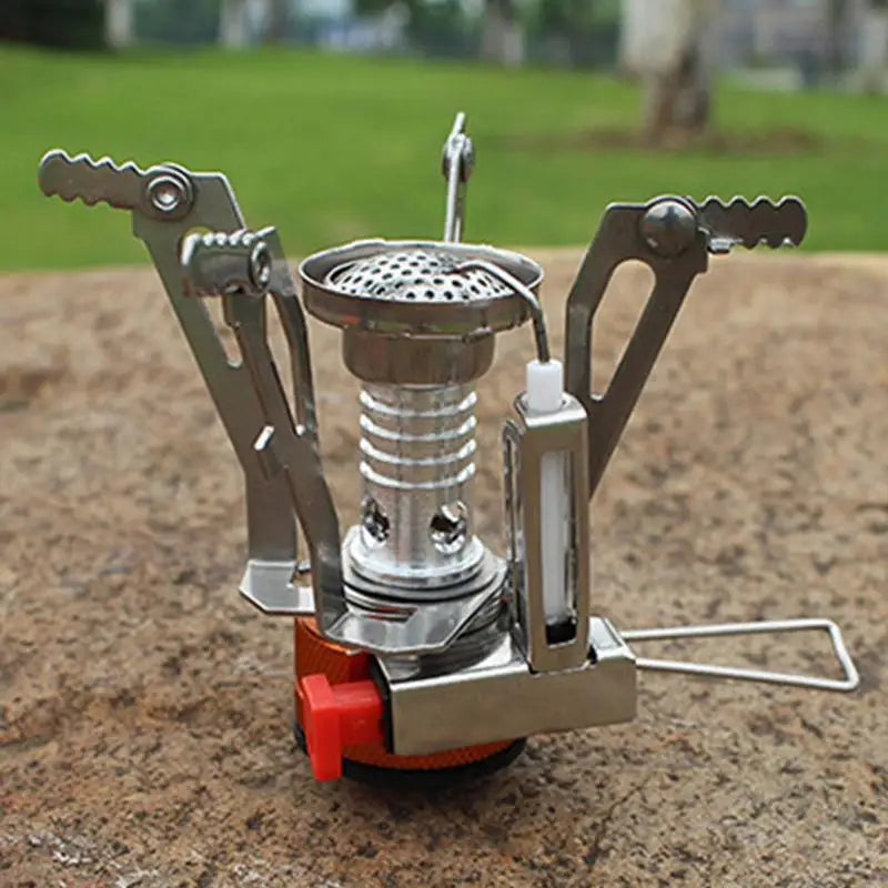 Ultimate Portable Camping Stove: Windproof Backpacking Stove with Piezo Ignition for Outdoor Cooking Adventures