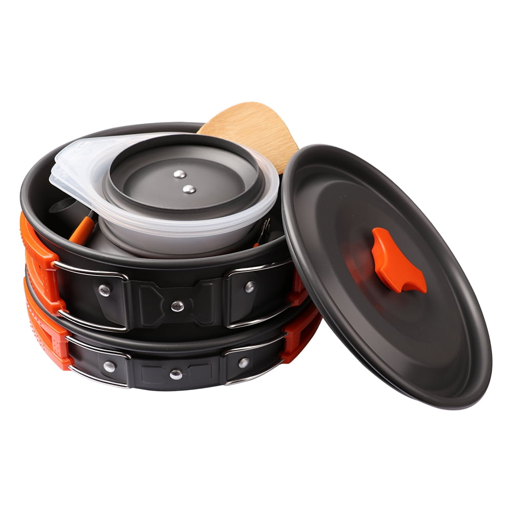 Ultimate Camping Cookware Set - Lightweight, Non-Stick Cooking Gear with Storage Bag for Outdoor Adventures