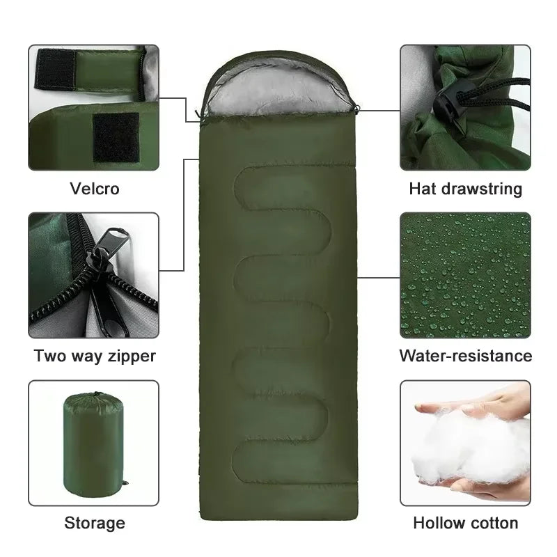 Stay Cozy This Winter with Our Ultralight Waterproof Camping Sleeping Bag - Perfect for Outdoor Adventures!