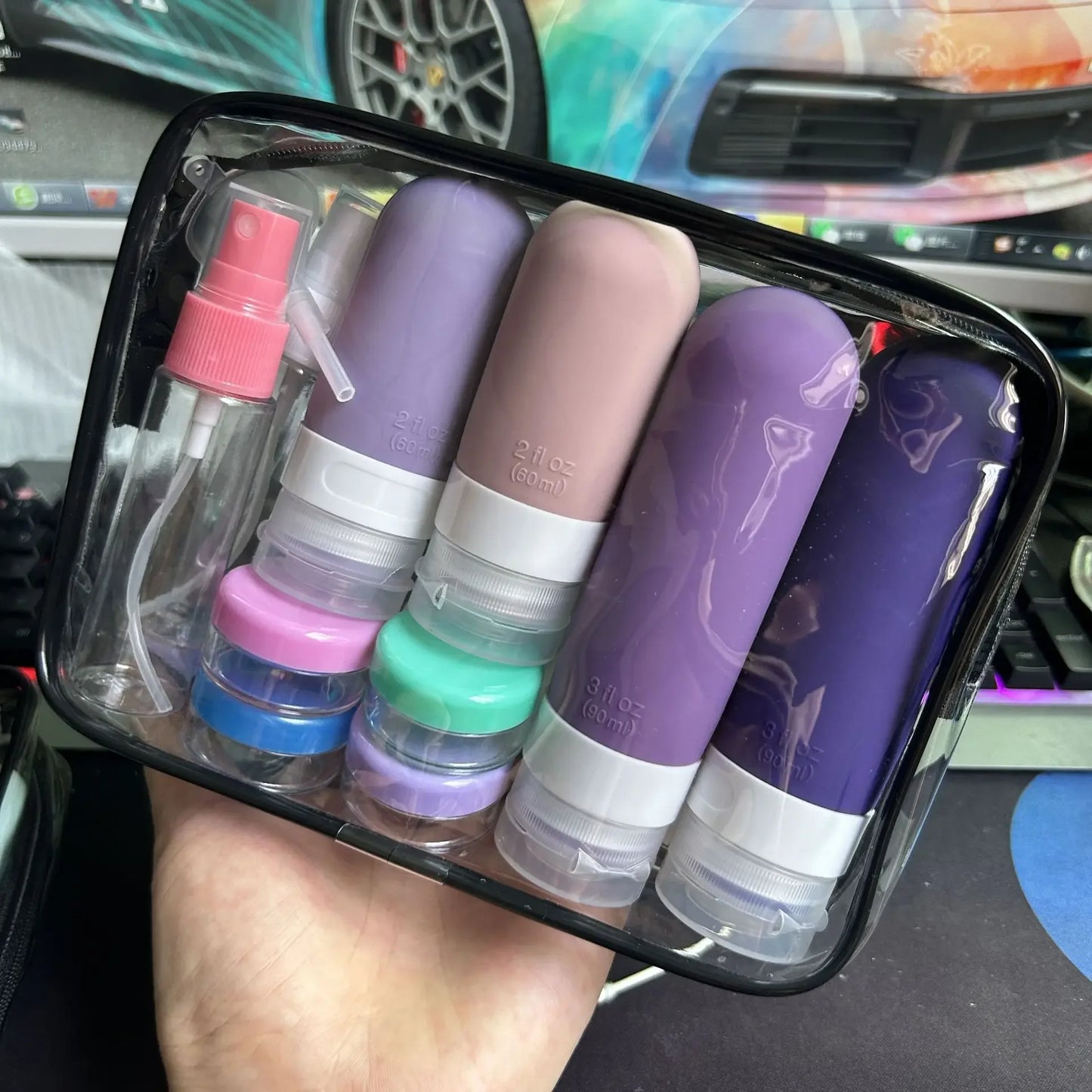 Ultimate 17-Piece Travel Bottle Set - Leak-Proof, Portable Refillable Toiletries for Shampoo, Conditioner, and Lotion