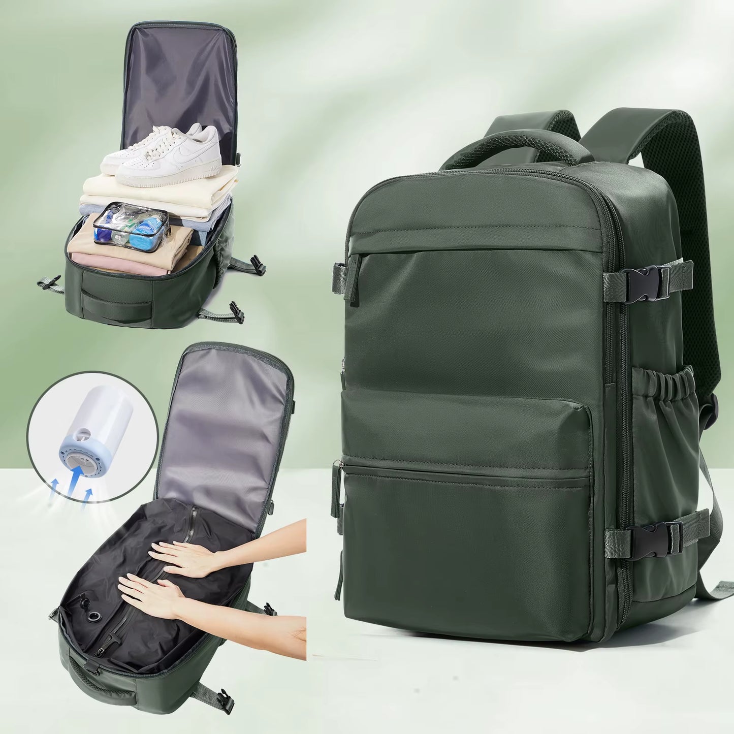 Discover the Vacuum Backpack Travel Bag – Your Ultimate Companion for Business, School, and Adventure – Spacious, Versatile, and Unisex!