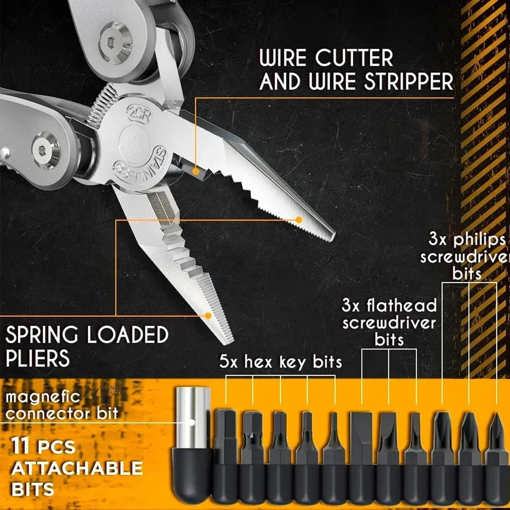 Multitool 24-In-1 Multitools Pliers with Professional Multi-Tool for Survival Camping and Hunting Gifts for Men Dad Hus Band