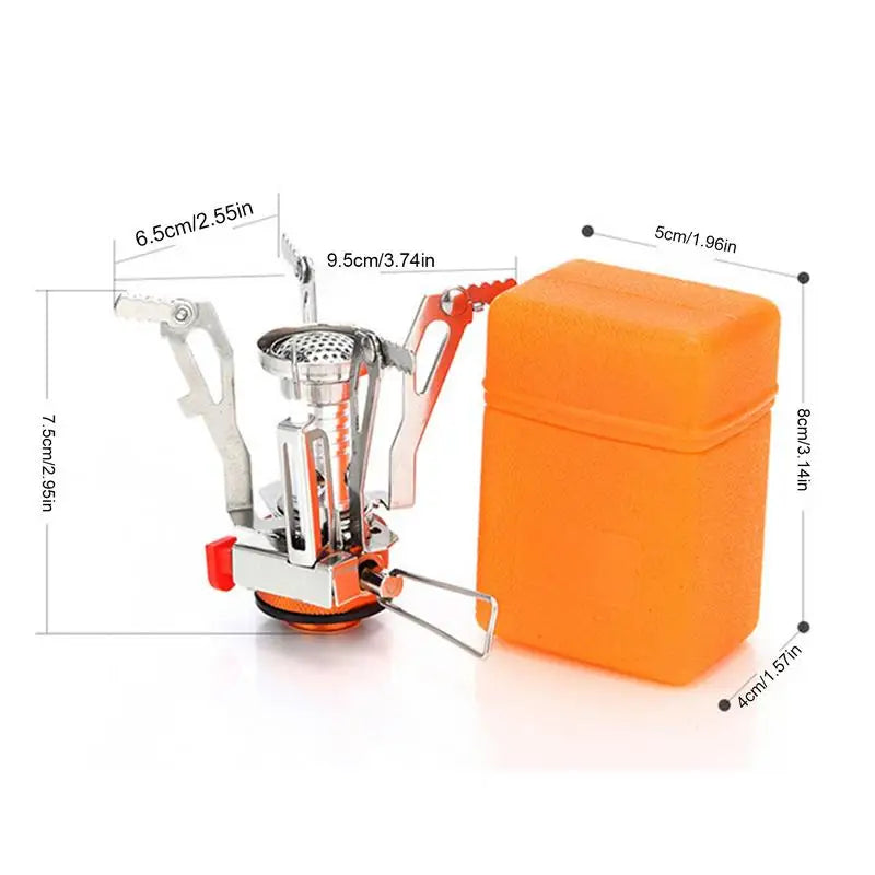 Ultimate Portable Camping Stove: Windproof Backpacking Stove with Piezo Ignition for Outdoor Cooking Adventures