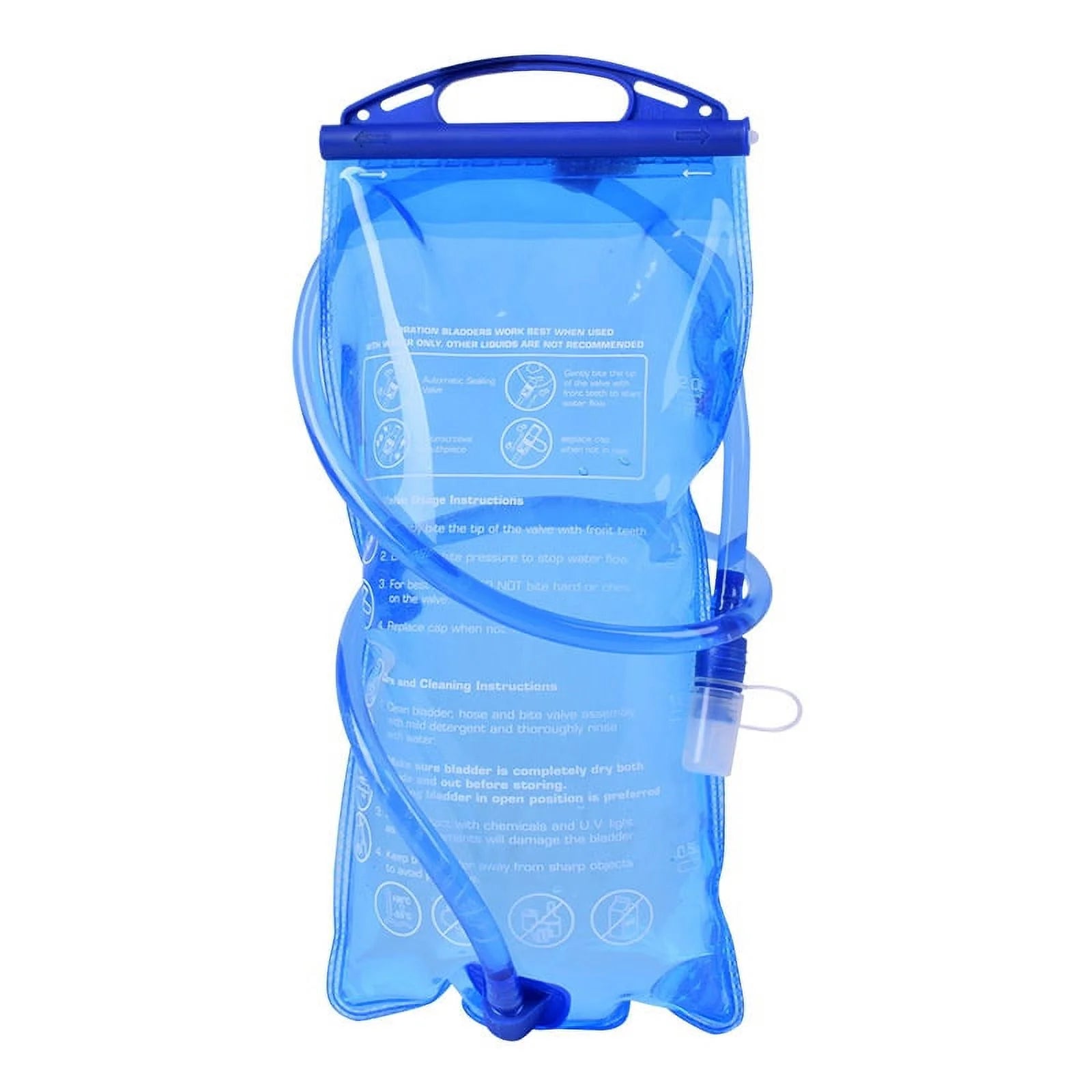Water Reservoir Replacement, Water Storage Bladder Bag, Leak Proof Water Bladder, Hydration Bladder Ideal for Hiking Camping Running Cycling - 2L - Blue
