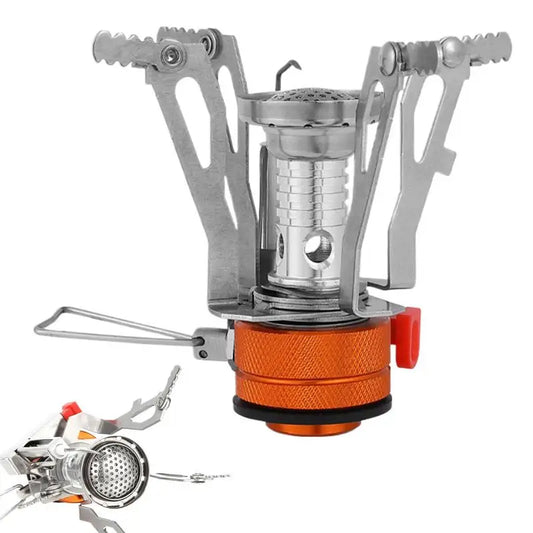 Ultimate Portable Camping Stove: Windproof Backpacking Stove with Piezo Ignition for Outdoor Cooking Adventures