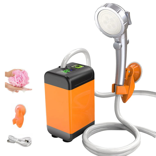 Premium Electric Rechargeable Portable Camping Shower for Outdoor Adventures, Hiking, and Travel