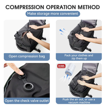 Discover the Vacuum Backpack Travel Bag – Your Ultimate Companion for Business, School, and Adventure – Spacious, Versatile, and Unisex!