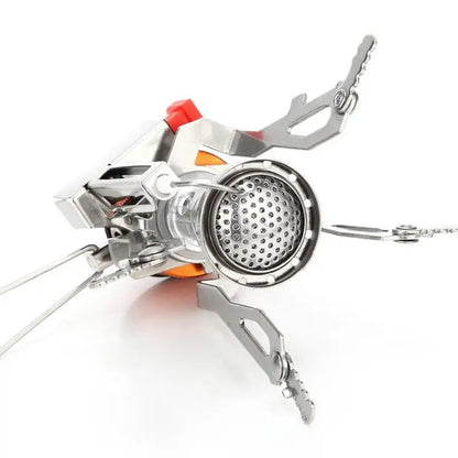 Ultimate Portable Camping Stove: Windproof Backpacking Stove with Piezo Ignition for Outdoor Cooking Adventures
