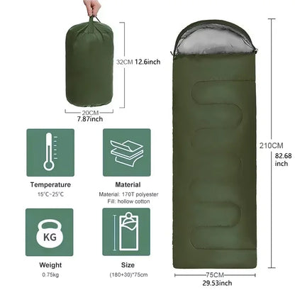Stay Cozy This Winter with Our Ultralight Waterproof Camping Sleeping Bag - Perfect for Outdoor Adventures!