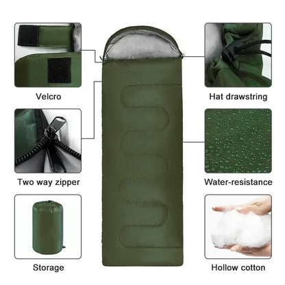 Stay Cozy This Winter with Our Ultralight Waterproof Camping Sleeping Bag - Perfect for Outdoor Adventures!