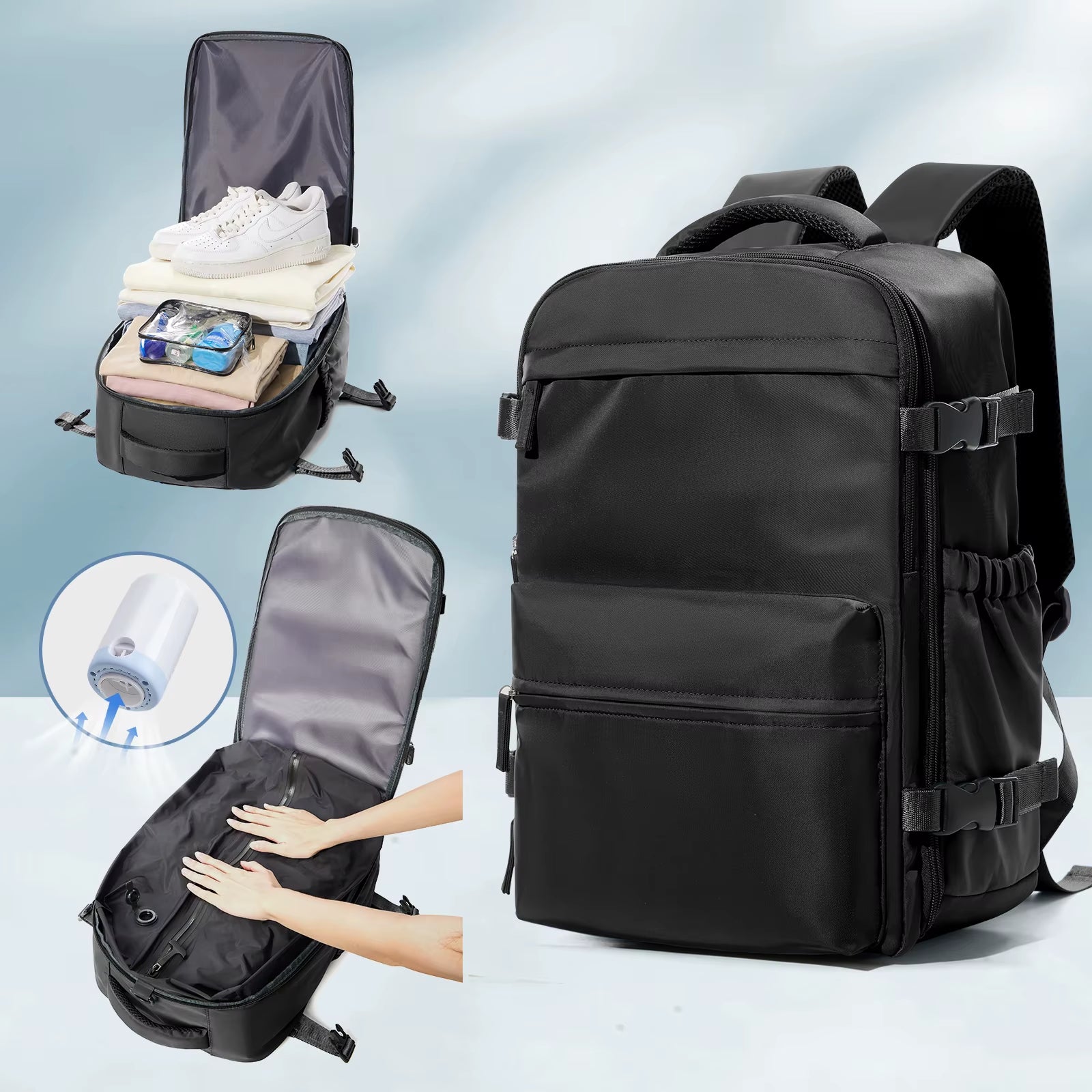 Discover the Vacuum Backpack Travel Bag – Your Ultimate Companion for Business, School, and Adventure – Spacious, Versatile, and Unisex!
